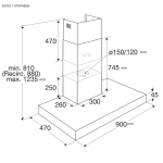 Pelgrim BSSA971MAT afzuigkap wandschouw - Afbeelding 2