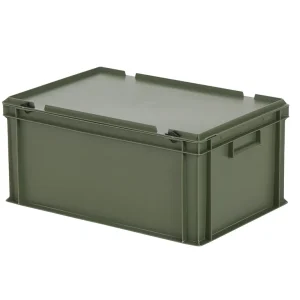 Stapelbare bak met deksel - 600x400xH235mm