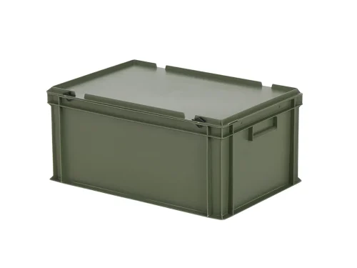 Stapelbare bak met deksel – 600x400H295mm