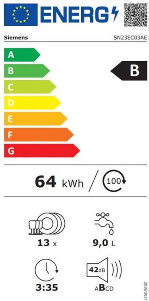 Siemens SN23EC03AE vrijstaande vaatwasser - Afbeelding 4