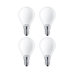 Philips LED kogellamp 4.3W 470lm 2700K Mat Niet-Dimbaar - 4 stuks
