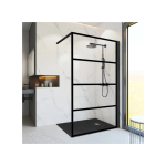 Regn Inloopdouche 100 × 200 cm – Industriële stijl – Mat Zwart