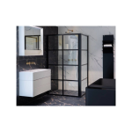 Regn Industrial Schuifdeur + Zijwand 120×195 & 80×195 cm – Zwart - Afbeelding 3