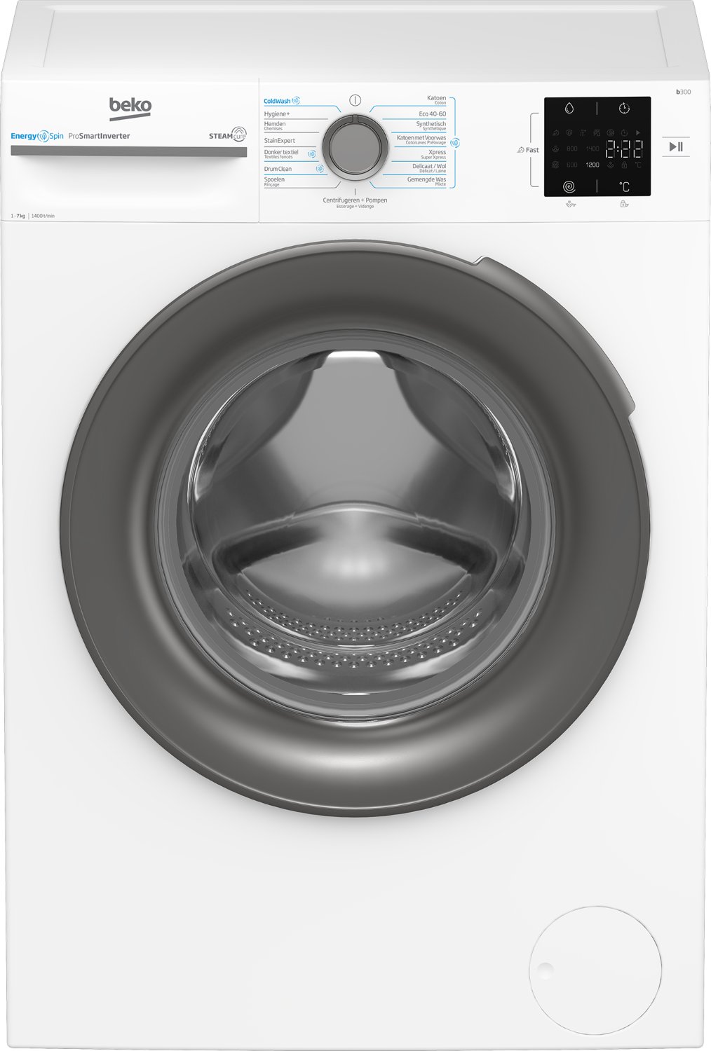 image-1.jpeg Beko BM3WFU3741S Energyspin Voorlader Wasmachine 7 Kg - Afbeelding 1