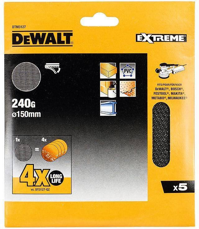 DeWalt Accessoires Mesh Schuurgaas Ø150mm K240 DTM3127-QZ