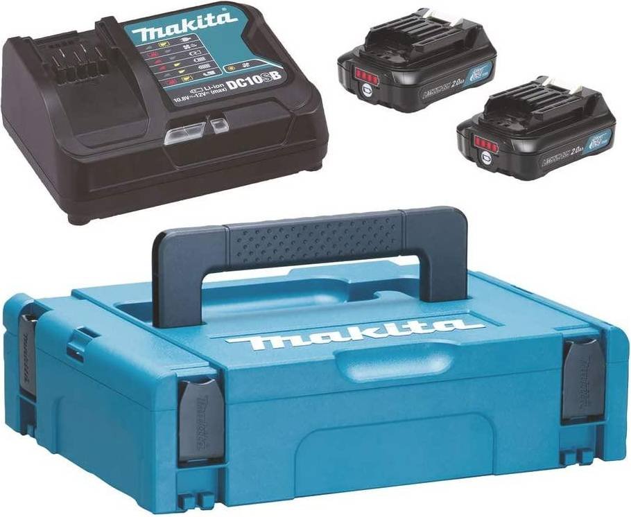 Makita 2xBL1021B + DC10SB - Accu & Lader Set