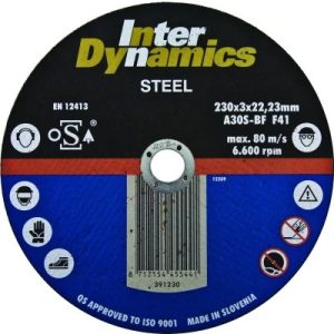 InterDynamics Doorslijpschijf 125x3x22,23mm