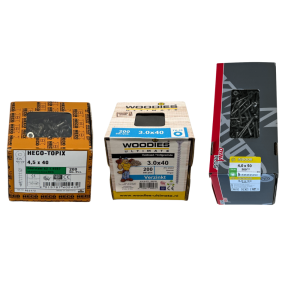 Houtschroeven set - 3.0X40 -4.5X40 - 4.0X50 - Torx TX10/20/25