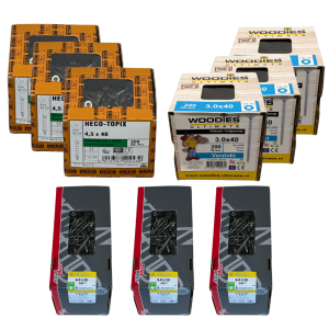 Houtschroeven multipack XL - 3.0X40 -4.5X40 - 4.0X50 - Torx TX10/20/25