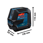 Bosch Professional GLL 2-15 G – Groene Kruislijnlaser – Inclusief Statief - Afbeelding 2