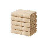 Handdoeken 70×140 cm – Set van 5 – 400 g/m² - Lichtbruin