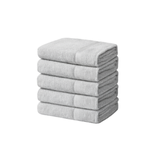 Handdoeken 70×140 cm – Set van 5 – 400 g/m² - Lichtgrijs