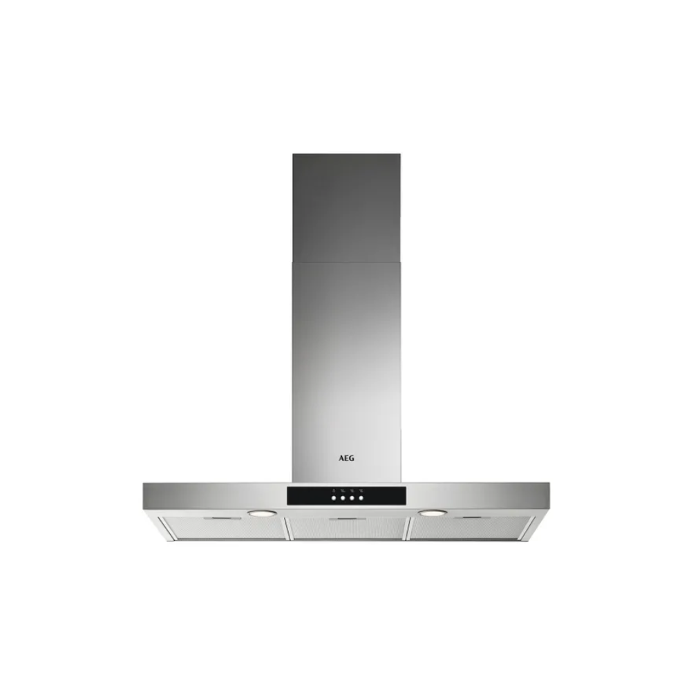 AEG azuiger 1 AEG DBB3951M Wandschouw afzuigkap 90 cm RVS - Afbeelding 1