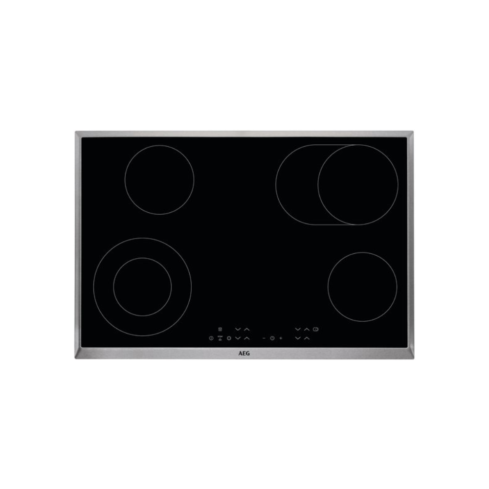 AEG kookplaat 1 AEG HK834060XB – Keramische kookplaat – 80 cm – RVS omlijsting - Afbeelding 1