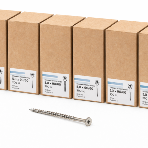 6X Hoenderdaal spaanplaatschroeven 5.0x90/60 RVS A2 – 200 stuks