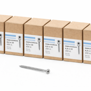 6X Hoenderdaal Spaanplaatschroeven 4,0x16 RVS A2 – 200 stuks