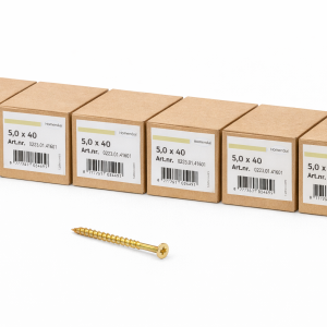 6X Hoenderdaal Spaanplaatschroeven 5.0x40 Geel Verzinkt – 200 stuks