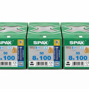3X Spax RVS A2 Houtbouwschroeven 8x100 – 150 stuks