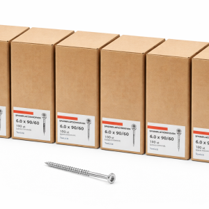 6X Hoenderdaal Spaanplaatschroeven 6,0x90/60 Verzinkt – 100 stuks