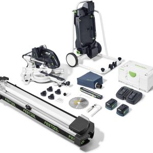 Festool KSC 60 EB 5,0 I-UG-Set KAPEX Accu-afkortzaag Set (2x 5.0Ah Accu) Met Onderstel