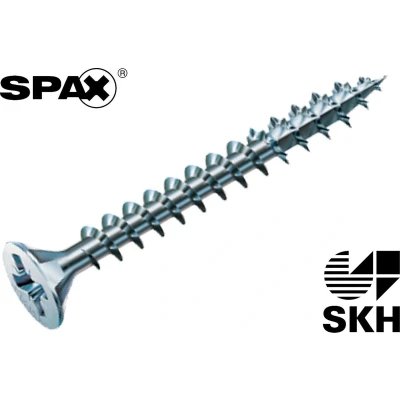 Spax spaanplaatschroef platverzonken kop verzinkt staal Pozidriv PZ3 6 x 90 mm - 100 stuks