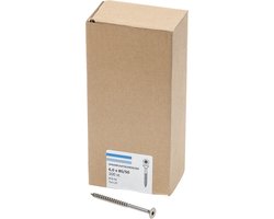Hoenderdaal - Torx 25 Platkop Spaanplaatschroeven - 6x80mm - RVS A2 - Deeldraad