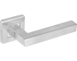 INTERSTEEL Deurkruk Vaals op geveerde vierkant rozet RVS