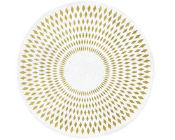 Vloerkleed Sun wit-geel Ø 120 cm