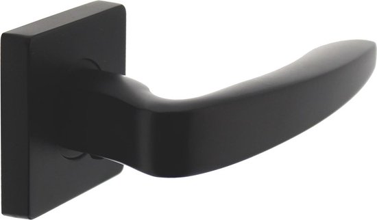 Intersteel Deurkruk Zeist- vierkant rozet 7mm- nokken mat zwart