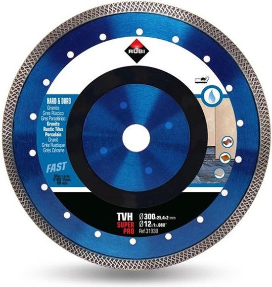 Rubi Diamantzaagblad Turbo Viper TVH 300 x 25,4 mm - Diamantschijf