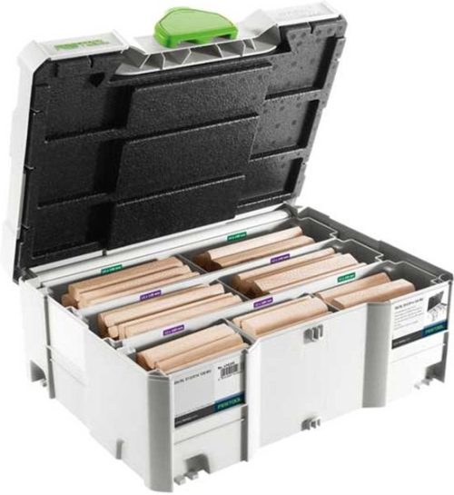 Festool Domino XL Sort. DS/XL D12/D14 Deuvel Beuken 128 st. BU in systainer