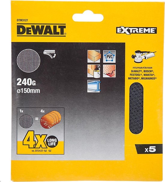 DeWALT DTM3127 Mesh Schuurgaas ø 150mm K240 VE=5