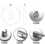 Tonic Line TL0153 WC rozet – Ø53 mm – inox – rood/wit - Afbeelding 2