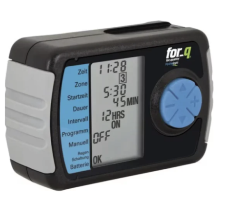 FORQ Bewateringscomputer FQ-BC – Automatische Tuinbewatering – LCD Display – 4 Programma’s – 360 min – Geschikt voor Druppelsysteem, Sprinklers & Sproeiers
