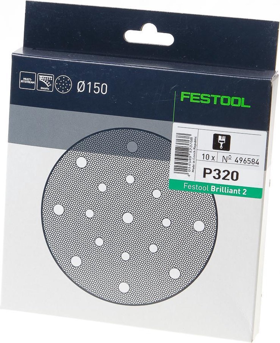 Festool Briljant2 STF Schuurschijf - 150 mm - Korrel P320 - 10 stuks