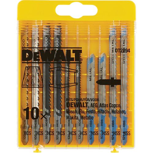 DeWALT DT2294-QZ Decoupeerzaagbladen 10-Delige Set