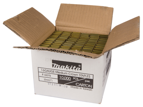 Makita F-32078 Niet 25mm 10,9×1,3×1,6mm 16GA 10000st gegalvaniseerd