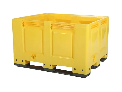 BIG BOX Kunststof Palletbox – Geel – 1200 x 1000 mm