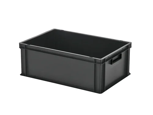 Kunststof Stapelbak – Zwart – 600 x 400 x H 220 mm