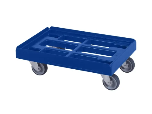 Verrijdbaar Kunststof Onderstel – Blauw – 610 x 410 mm