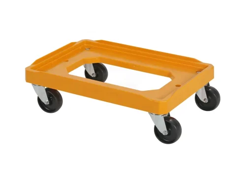 Verrijdbaar Kunststof Onderstel – Geel – 600 x 400 mm