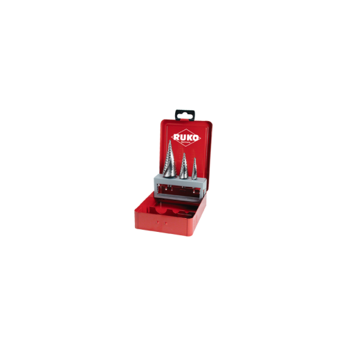 RUKO 101026 Staptapboor-set HSS 3-delig in stalen cassette