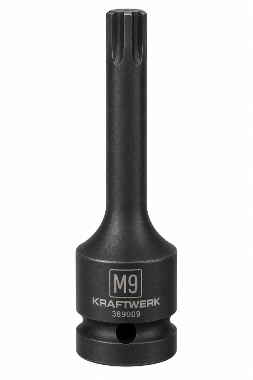 KRAFTWERK 389009 Lange RIBE Krachtbitdop M9 1/2″ – 78 mm