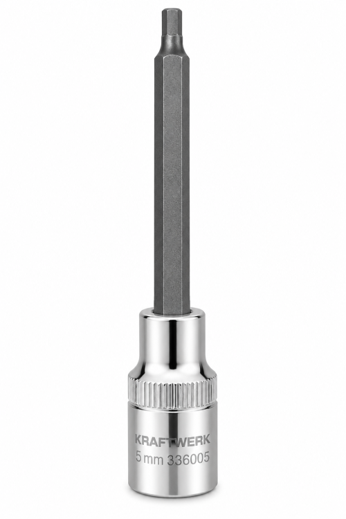 KRAFTWERK 336005 Lange Inbus Bitdop 5 mm 1/2″ – 100 mm