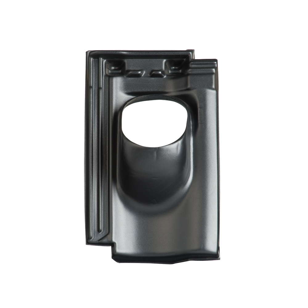 Ubbink Dakdoorvoerpan Mulden Hol 25-45° Ø131 mm Zwart – 1-pans
