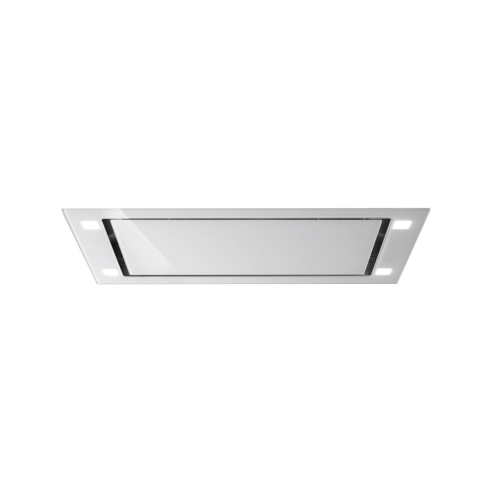 Falmec SIRIO90W - Plafondafzuigkap - 90 cm - Wit Glas - Incl. Motor