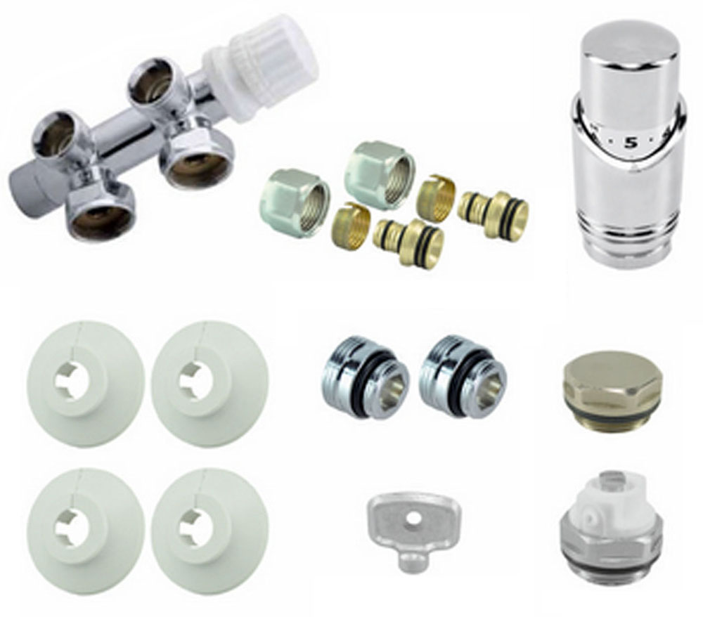 Riko Onderblok Set Haaks Rechts 16 x 2,0 mm Chroom