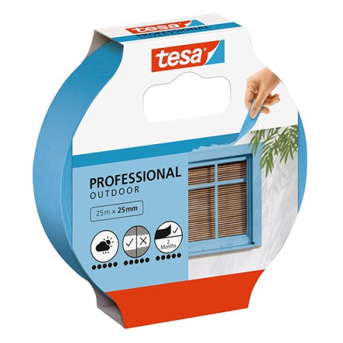 tesa Precision Outdoor Afplaktape – 2 x 25 m x 25 mm – Blauw