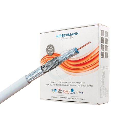 Hirschmann KOKA 9 TS Coaxkabel 100 m Wit – KabelKeur 4G/LTE