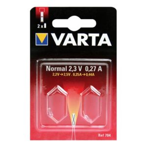 Varta 704 - Zaklamplampje - 2,3 V - 2 Stuks